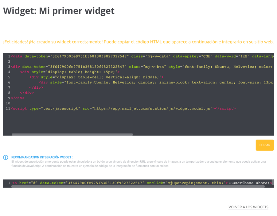 Subscription Widget