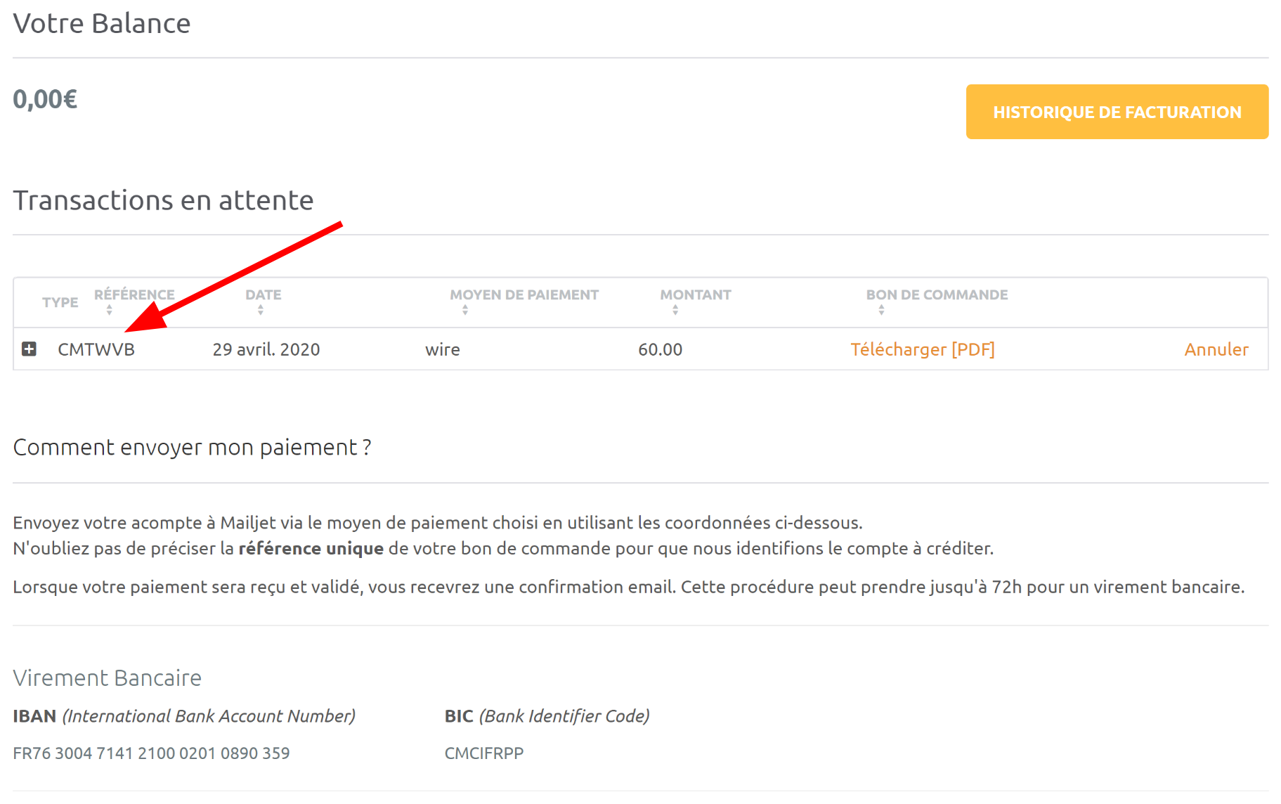 moyens de paiement acceptés
