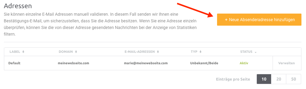 Sender Address