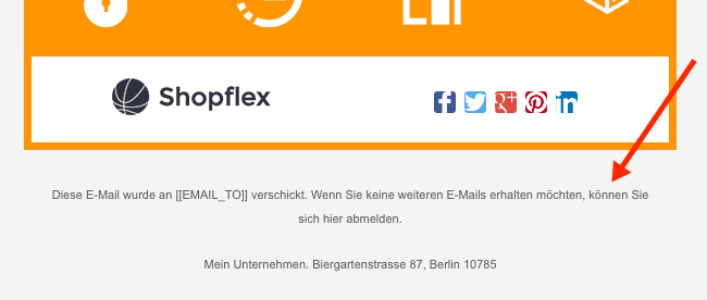 Abmeldelink