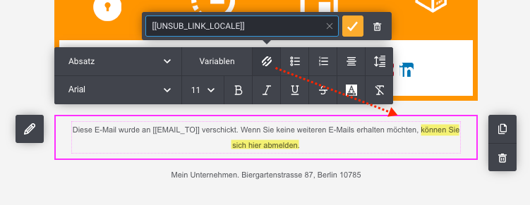 Abmeldelink