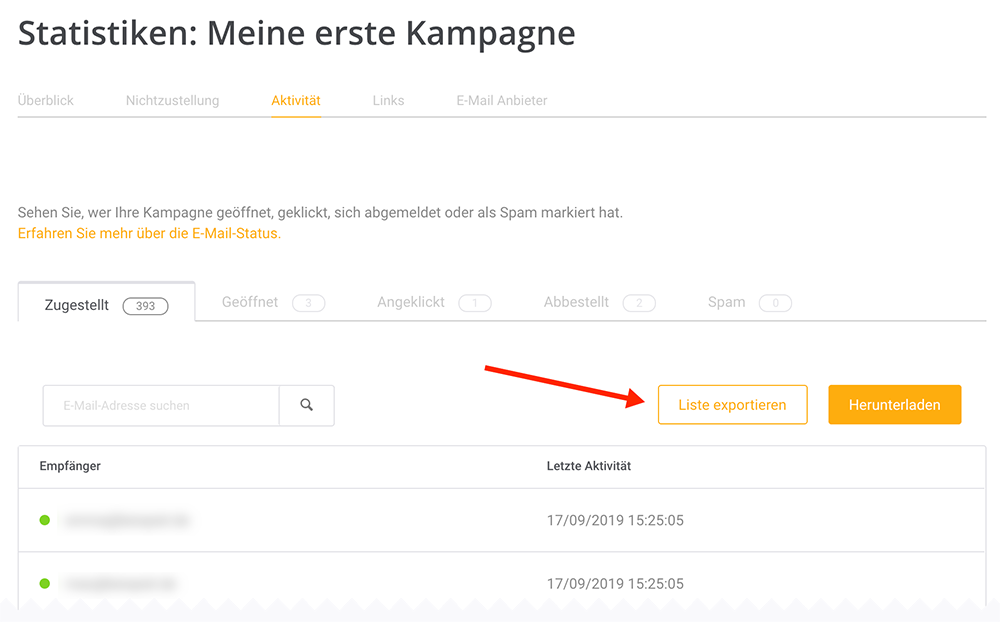 mit aktiven Kontakten