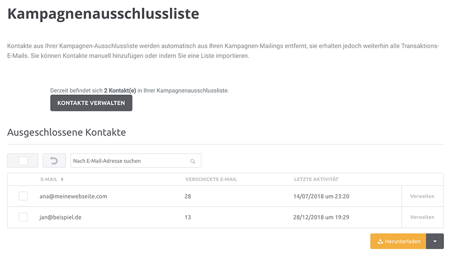 Ausschlussliste