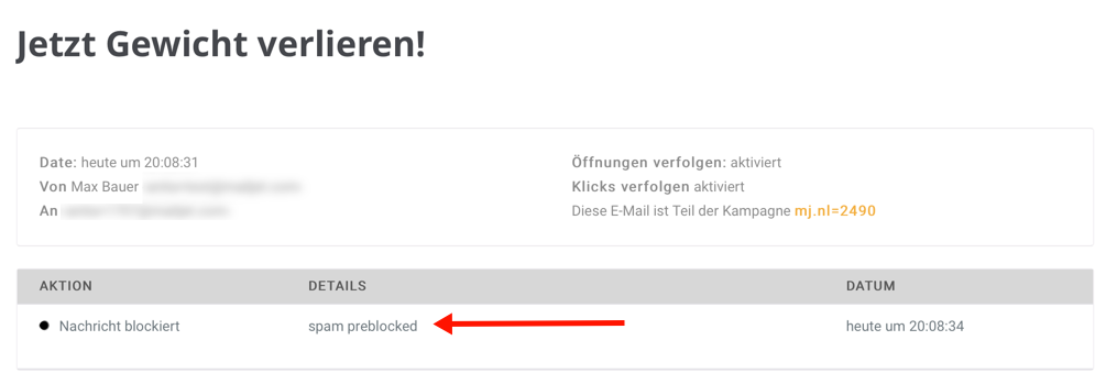 automatisch blockiert