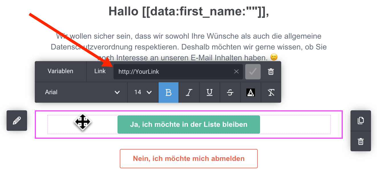 Einwilligungs-E-Mail Kampagne
