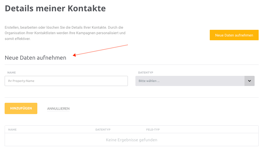 Kontakt-Eigenschaften