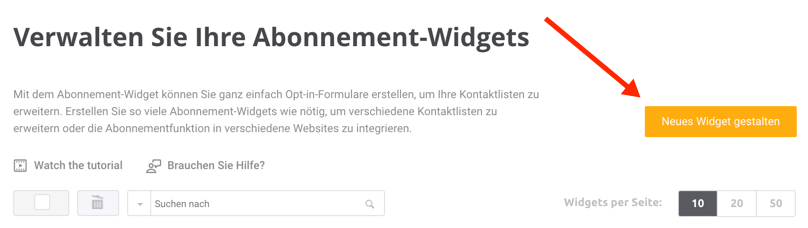 Abonnement-Widgets