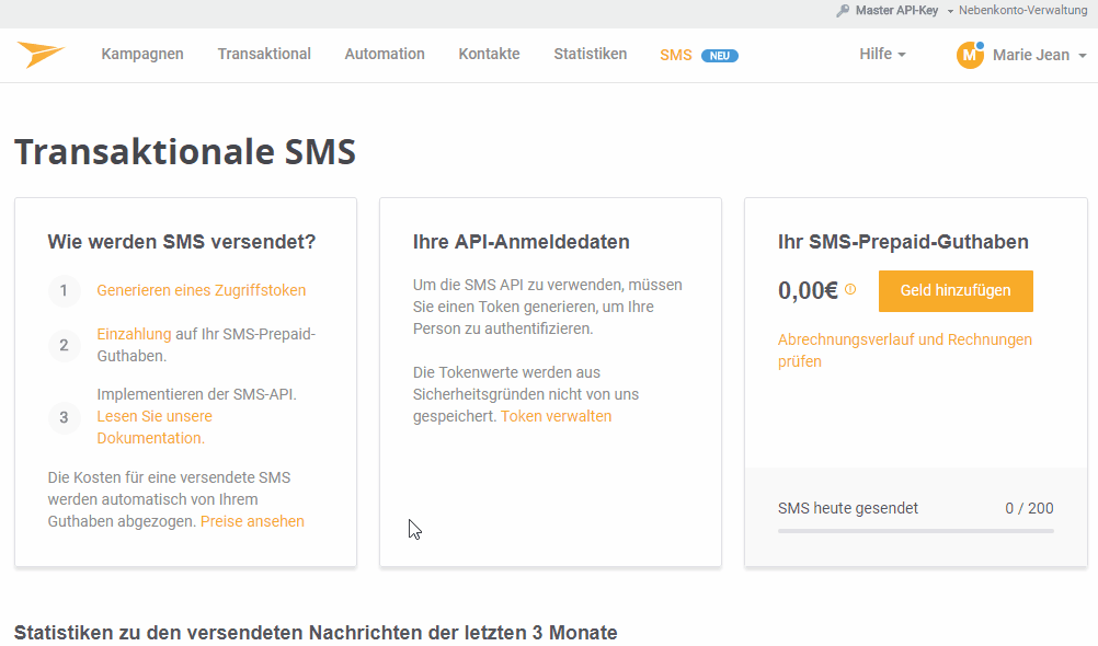 Transaktions-SMS