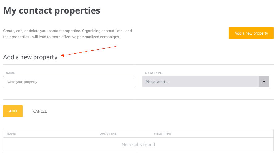 Manage Contact Properties