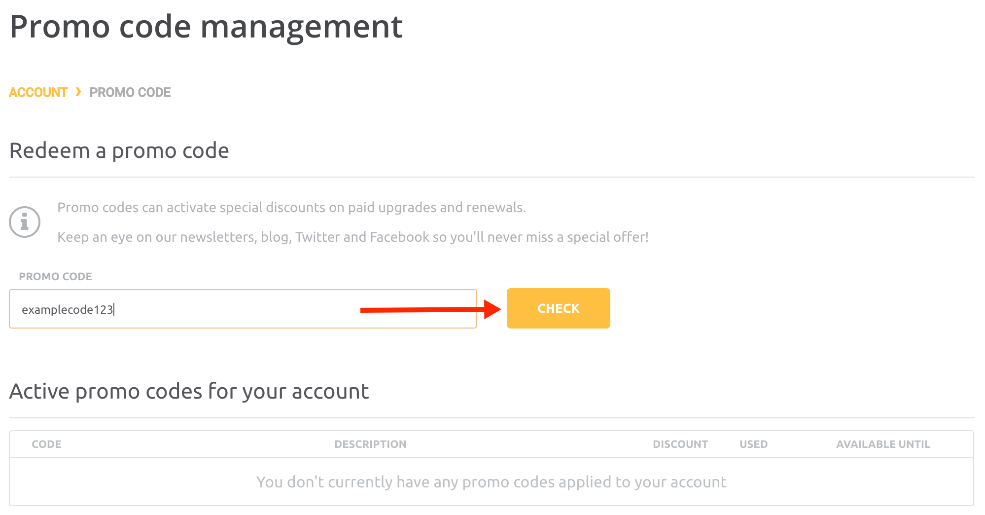Promo Code