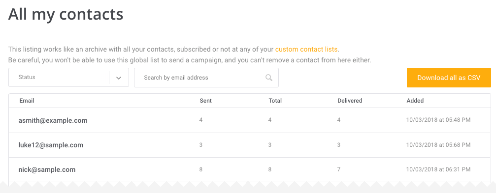 How to view all my contacts in my account? – Mailjet Help Center