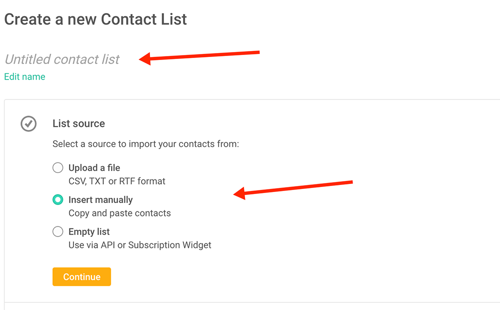 Upload Contacts