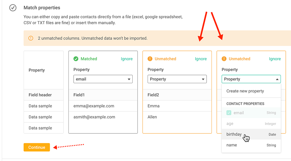 Upload Contacts