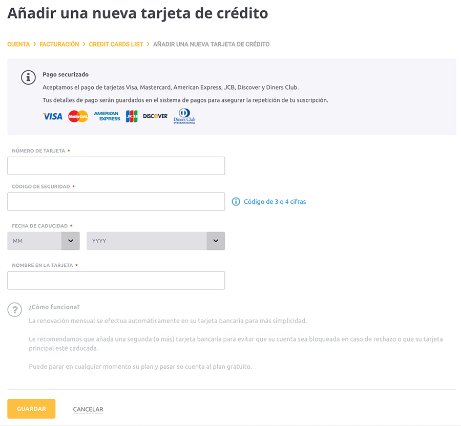 tarjeta de crédito