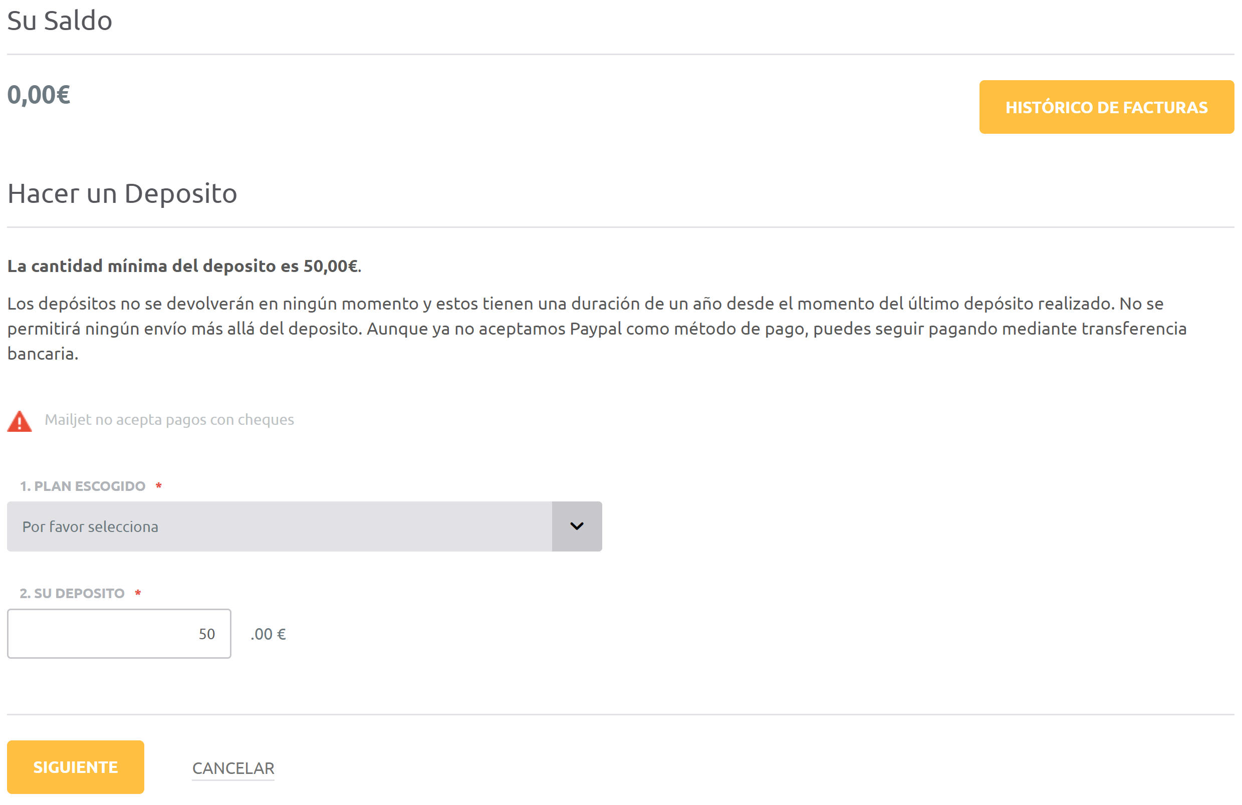 PayPal o transferencia bancaria