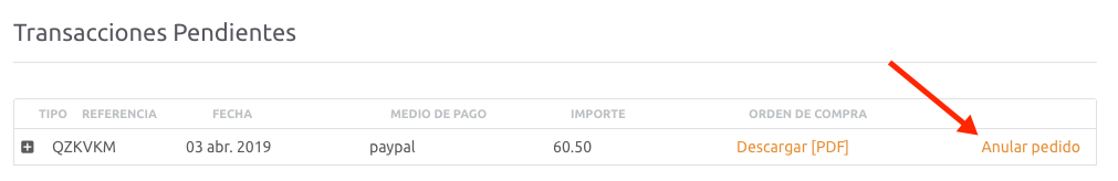 PayPal o transferencia bancaria