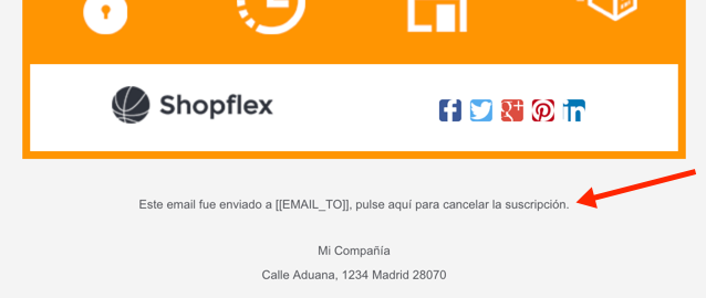 cancelación de suscripción