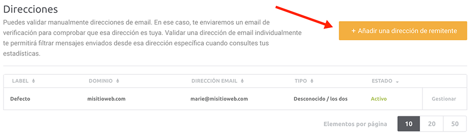 Sender Address