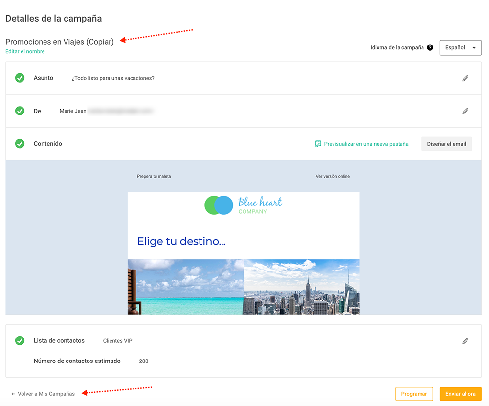 duplicar una campaña
