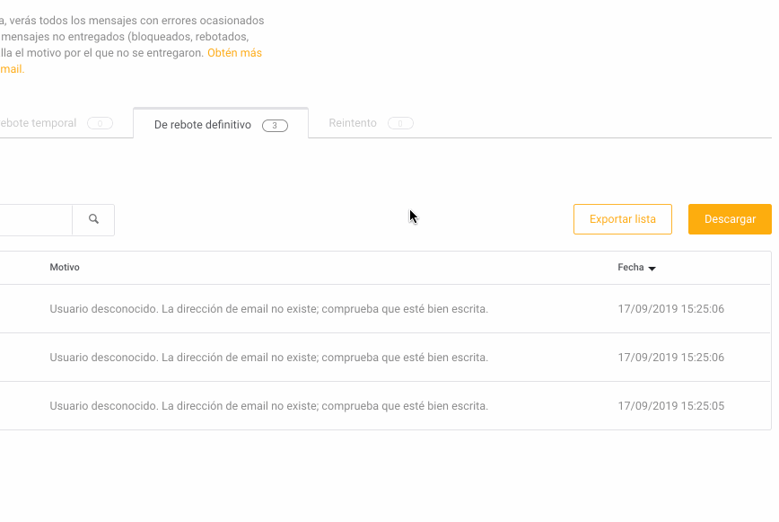 una lista de suscriptores activos
