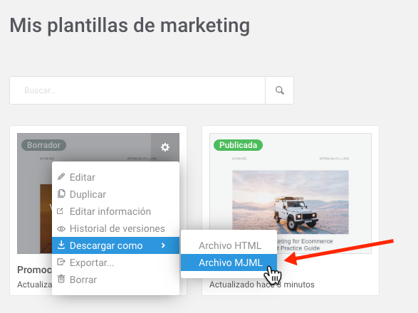 copiar una plantilla