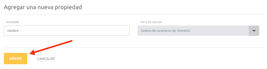 Propiedades de contactos