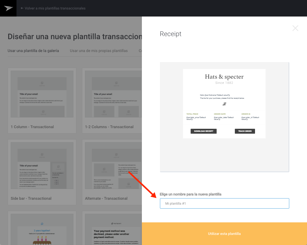 Emails Transaccionales