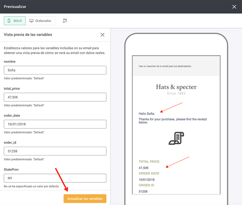 Emails Transaccionales
