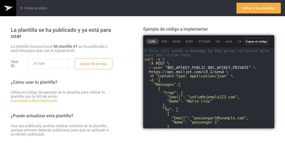 Emails Transaccionales