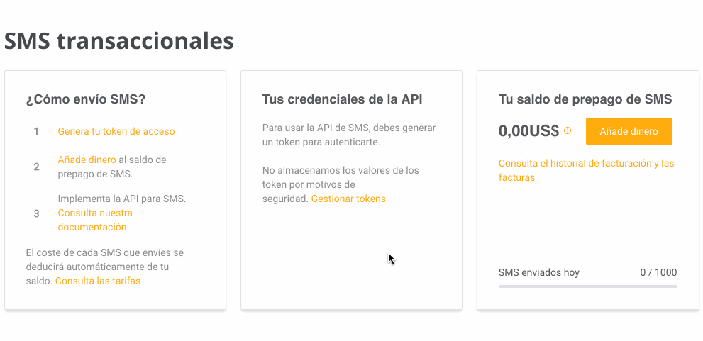 SMS Transaccionales
