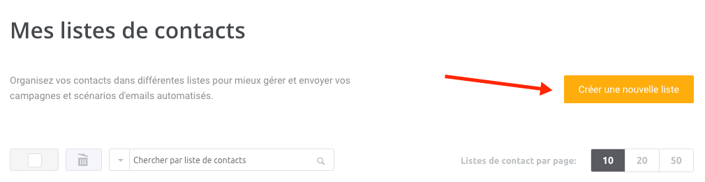 créer une liste
