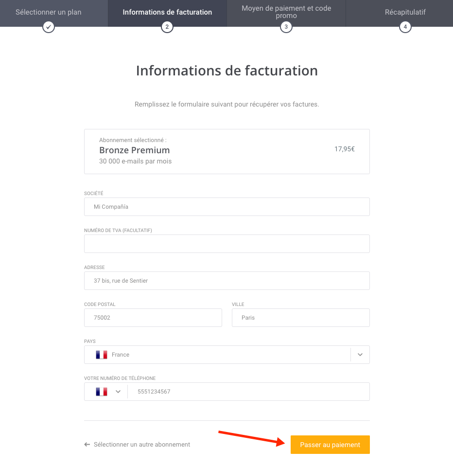 Sélectionnez un abonnement