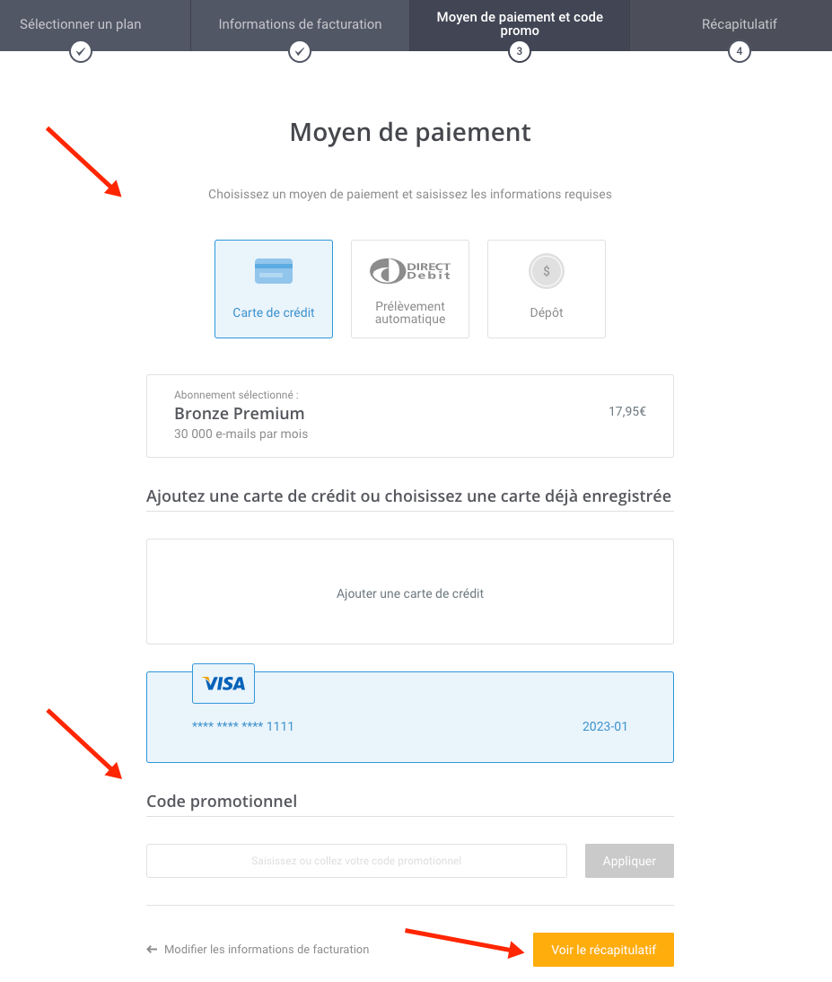 Sélectionnez un abonnement