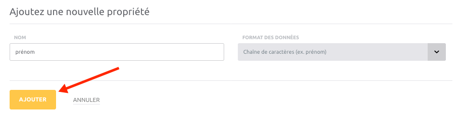 Gestion des propriétés