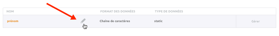 Gestion des propriétés