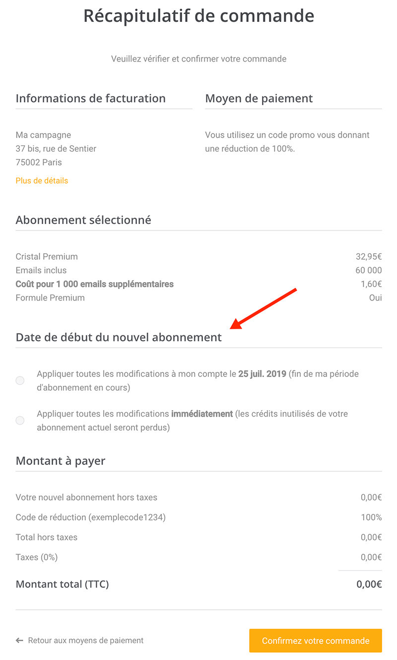 code promotionnel
