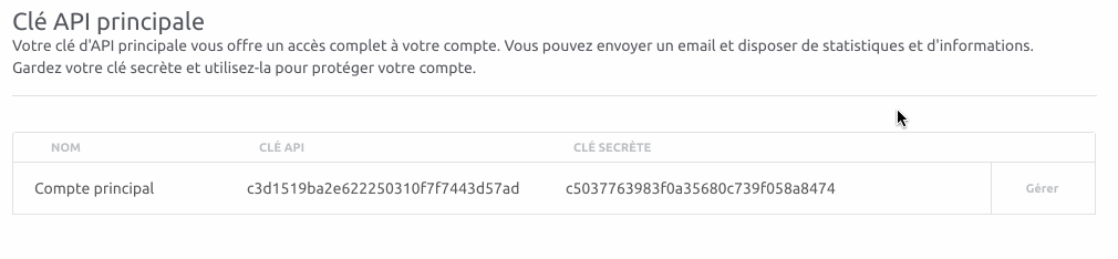 ma clé secrète