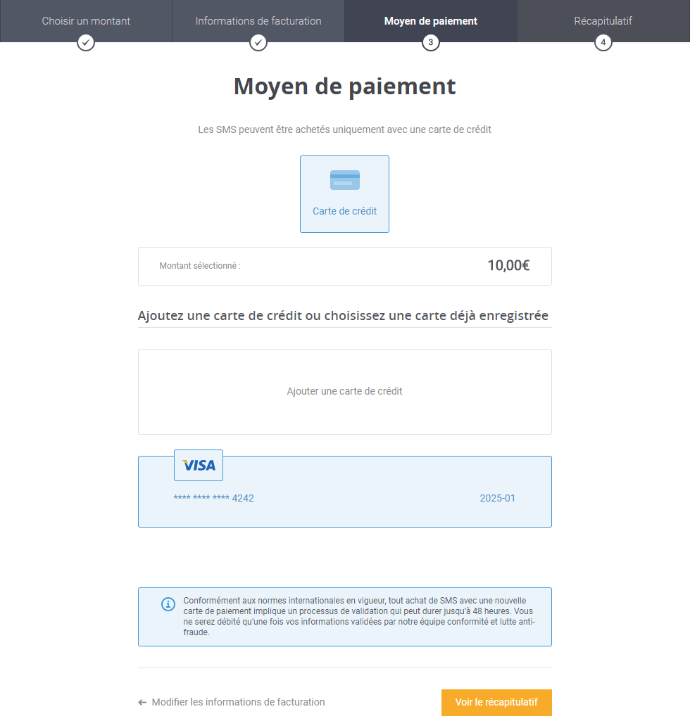 SMS transactionnels