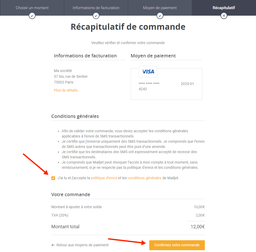SMS transactionnels
