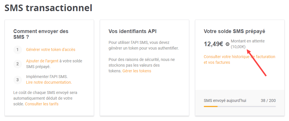 SMS transactionnels