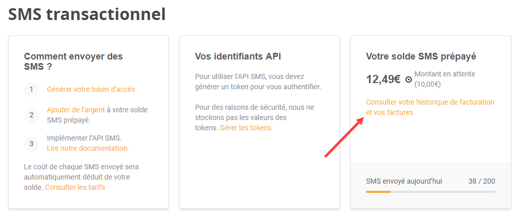 SMS transactionnels