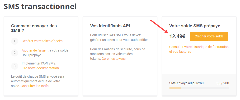 SMS transactionnels