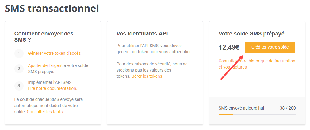 SMS transactionnels