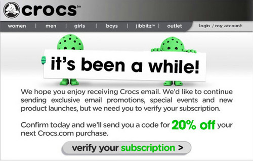A great email from Crocs