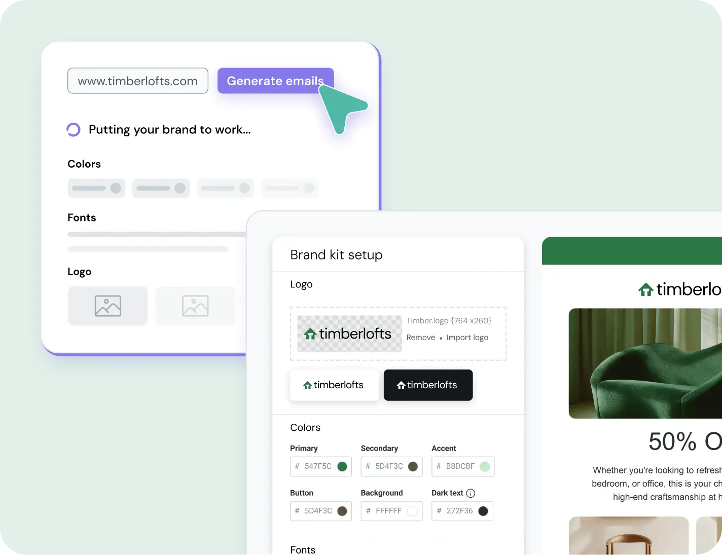 An example of a Mailjet newsletter template
