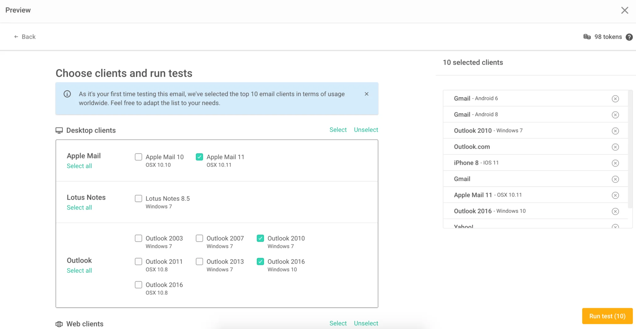 Inbox Preview de Mailjet