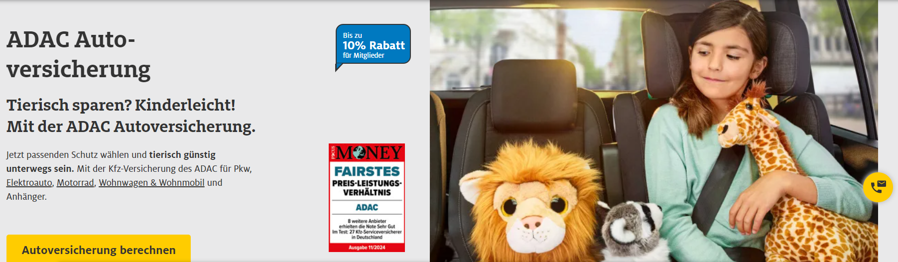 ADAC Landingpage starke Bilder Beispiel 