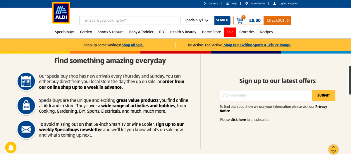 Signup form landing page
