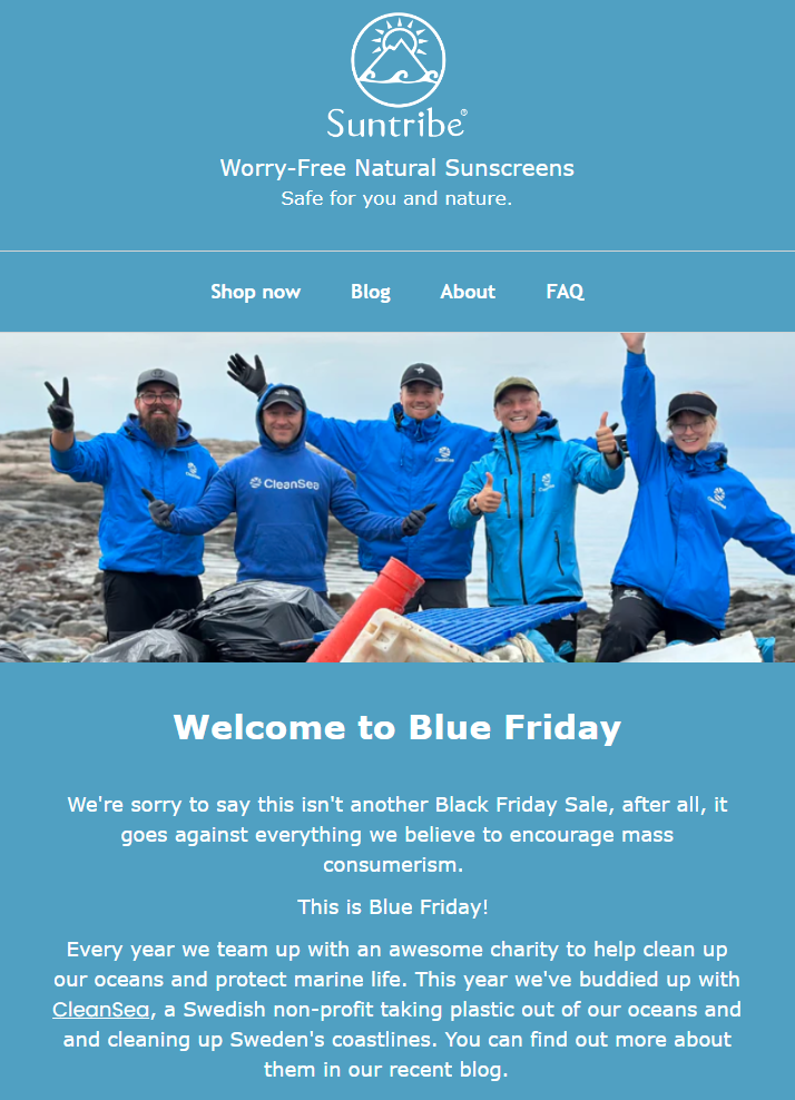 Black Friday Email Beispiel