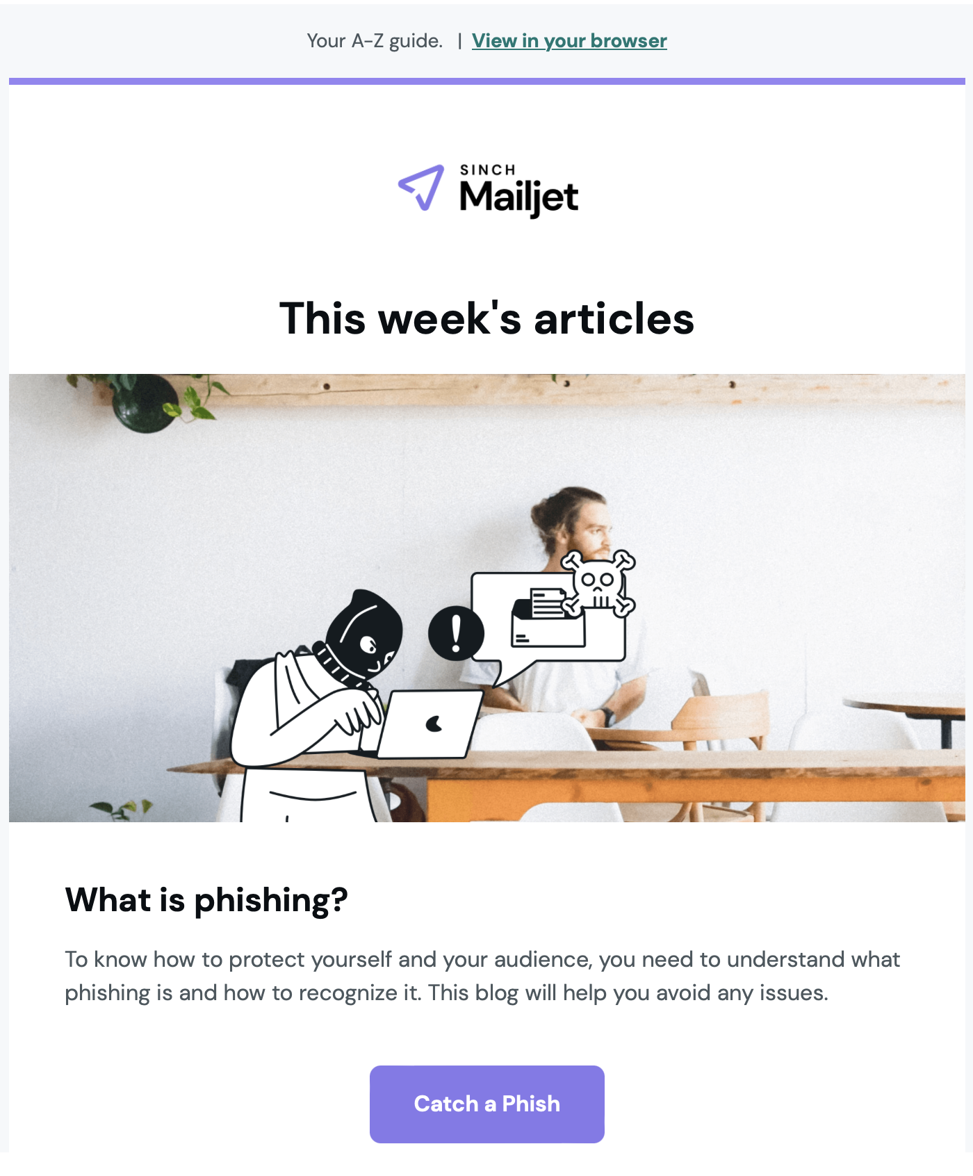An example of a recently published blog post included in a newsletter